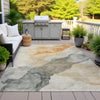 Piper Looms Chantille Abstract ACN2109 Orange Machine Washable Area Rug Outdoor Lifestyle Image Feature