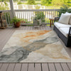 Piper Looms Chantille Abstract ACN2109 Orange Machine Washable Area Rug Outdoor Lifestyle Image Feature