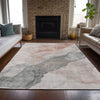 Piper Looms Chantille Abstract ACN2109 Salmon Machine Washable Area Rug Lifestyle Image Feature