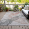 Piper Looms Chantille Abstract ACN2109 Salmon Machine Washable Area Rug Outdoor Lifestyle Image Feature