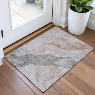 Piper Looms Chantille Abstract ACN2109 Salmon Machine Washable Area Rug Scatter Lifestyle Image Feature