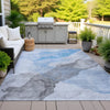 Piper Looms Chantille Abstract ACN2109 Sky Machine Washable Area Rug Outdoor Lifestyle Image Feature