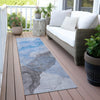 Piper Looms Chantille Abstract ACN2109 Sky Machine Washable Area Rug Runner Outdoor Lifestyle Image Feature