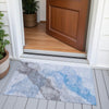 Piper Looms Chantille Abstract ACN2109 Sky Machine Washable Area Rug Scatter Outdoor Lifestyle Image Feature