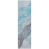 Piper Looms Chantille Abstract ACN2109 Teal Machine Washable Area Rug Runner Main Image