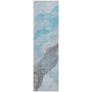 Piper Looms Chantille Abstract ACN2109 Teal Machine Washable Area Rug Runner Main Image