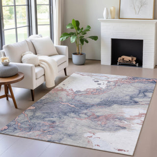 Piper Looms Chantille Abstract ACN2110 Blush Machine Washable Area Rug Lifestyle Image Feature