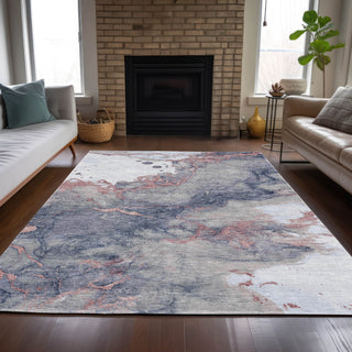 Piper Looms Chantille Abstract ACN2110 Blush Machine Washable Area Rug Lifestyle Image Feature