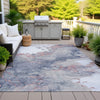 Piper Looms Chantille Abstract ACN2110 Blush Machine Washable Area Rug Outdoor Lifestyle Image Feature