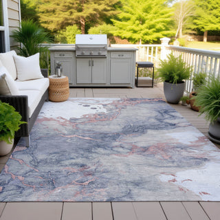 Piper Looms Chantille Abstract ACN2110 Blush Machine Washable Area Rug Outdoor Lifestyle Image Feature