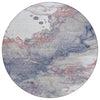 Piper Looms Chantille Abstract ACN2110 Blush Machine Washable Area Rug Round Main Image