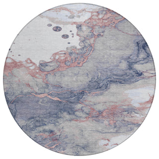 Piper Looms Chantille Abstract ACN2110 Blush Machine Washable Area Rug Round Main Image