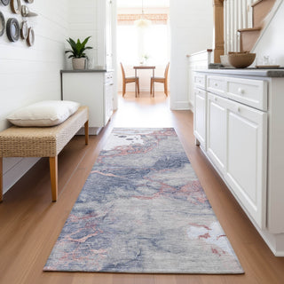 Piper Looms Chantille Abstract ACN2110 Blush Machine Washable Area Rug Runner Lifestyle Image Feature
