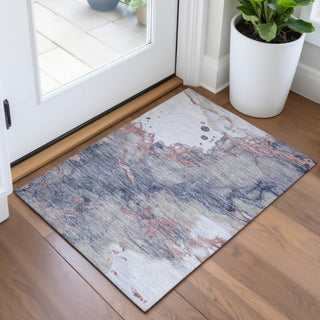 Piper Looms Chantille Abstract ACN2110 Blush Machine Washable Area Rug Scatter Lifestyle Image Feature