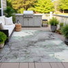 Piper Looms Chantille Abstract ACN2110 Green Machine Washable Area Rug Outdoor Lifestyle Image Feature