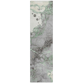 Piper Looms Chantille Abstract ACN2110 Green Machine Washable Area Rug Runner Main Image