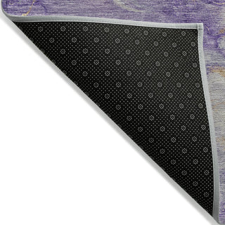 Piper Looms Chantille Abstract ACN2110 Purple Machine Washable Area Rug Backing Image