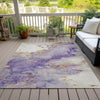 Piper Looms Chantille Abstract ACN2110 Purple Machine Washable Area Rug Outdoor Lifestyle Image Feature