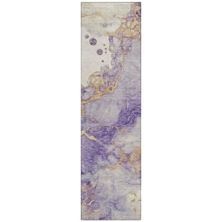 Piper Looms Chantille Abstract ACN2110 Purple Machine Washable Area Rug Runner Main Image
