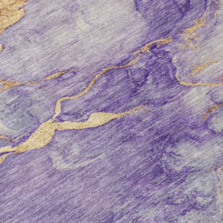 Piper Looms Chantille Abstract ACN2110 Purple Machine Washable Area Rug Swatch Image