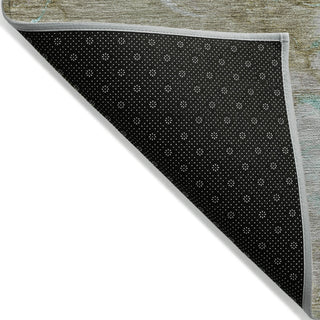 Piper Looms Chantille Abstract ACN2110 Teal Machine Washable Area Rug Backing Image