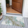Piper Looms Chantille Abstract ACN2110 Teal Machine Washable Area Rug Scatter Outdoor Lifestyle Image Feature