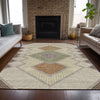 Piper Looms Chantille Geometric ACN2111 Brown Machine Washable Area Rug Lifestyle Image Feature
