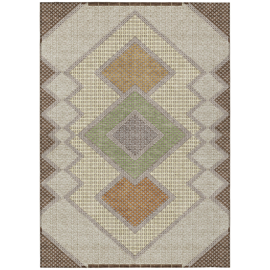Piper Looms Chantille Geometric ACN2111 Brown Machine Washable Area Rug main image