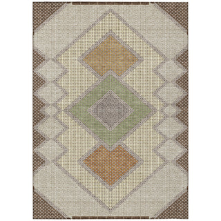 Piper Looms Chantille Geometric ACN2111 Brown Machine Washable Area Rug main image