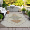 Piper Looms Chantille Geometric ACN2111 Brown Machine Washable Area Rug Outdoor Lifestyle Image Feature