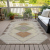 Piper Looms Chantille Geometric ACN2111 Brown Machine Washable Area Rug Outdoor Lifestyle Image Feature