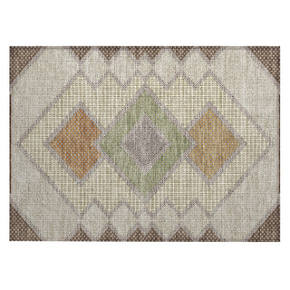 Piper Looms Chantille Geometric ACN2111 Brown Machine Washable Area Rug Scatter Main Image