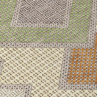 Piper Looms Chantille Geometric ACN2111 Brown Machine Washable Area Rug Swatch Image