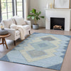 Piper Looms Chantille Geometric ACN2111 Denim Machine Washable Area Rug Lifestyle Image Feature