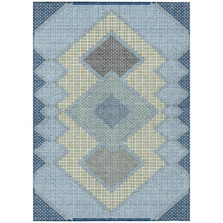 Piper Looms Chantille Geometric ACN2111 Denim Machine Washable Area Rug main image