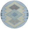 Piper Looms Chantille Geometric ACN2111 Denim Machine Washable Area Rug Round Main Image