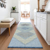Piper Looms Chantille Geometric ACN2111 Denim Machine Washable Area Rug Runner Lifestyle Image Feature