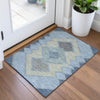 Piper Looms Chantille Geometric ACN2111 Denim Machine Washable Area Rug Scatter Lifestyle Image Feature
