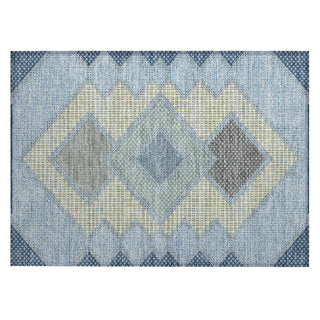 Piper Looms Chantille Geometric ACN2111 Denim Machine Washable Area Rug Scatter Main Image