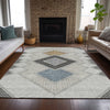 Piper Looms Chantille Geometric ACN2111 Gray Machine Washable Area Rug Lifestyle Image Feature