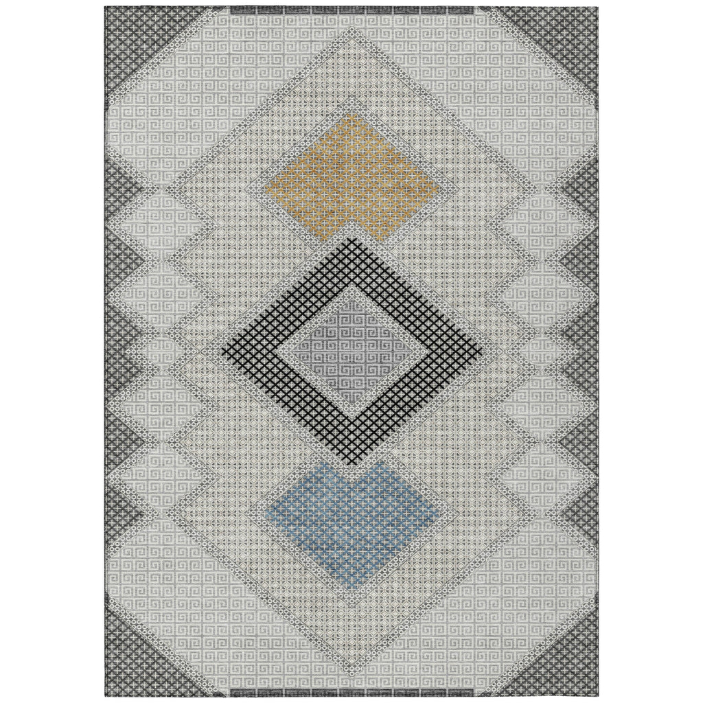 Piper Looms Chantille Geometric ACN2111 Gray Machine Washable Area Rug main image