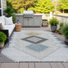Piper Looms Chantille Geometric ACN2111 Gray Machine Washable Area Rug Outdoor Lifestyle Image Feature