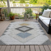 Piper Looms Chantille Geometric ACN2111 Gray Machine Washable Area Rug Outdoor Lifestyle Image Feature
