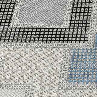Piper Looms Chantille Geometric ACN2111 Gray Machine Washable Area Rug Swatch Image