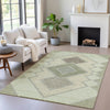 Piper Looms Chantille Geometric ACN2111 Green Machine Washable Area Rug Lifestyle Image Feature