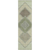 Piper Looms Chantille Geometric ACN2111 Green Machine Washable Area Rug Runner Main Image