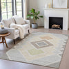 Piper Looms Chantille Geometric ACN2111 Pewter Machine Washable Area Rug Lifestyle Image Feature