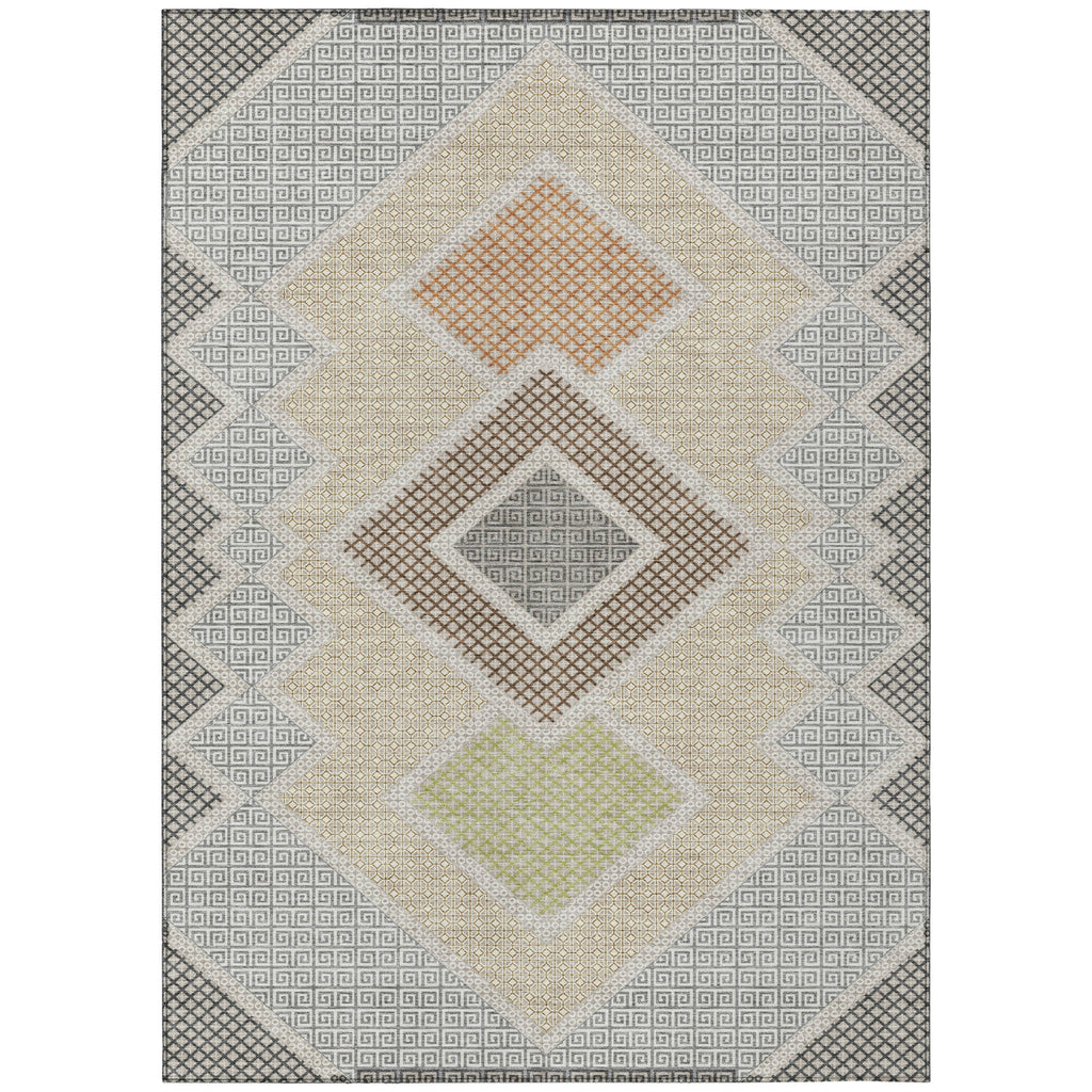 Piper Looms Chantille Geometric ACN2111 Pewter Machine Washable Area Rug main image