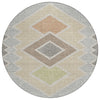 Piper Looms Chantille Geometric ACN2111 Pewter Machine Washable Area Rug Round Main Image