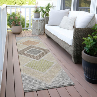Piper Looms Chantille Geometric ACN2111 Pewter Machine Washable Area Rug Runner Outdoor Lifestyle Image Feature